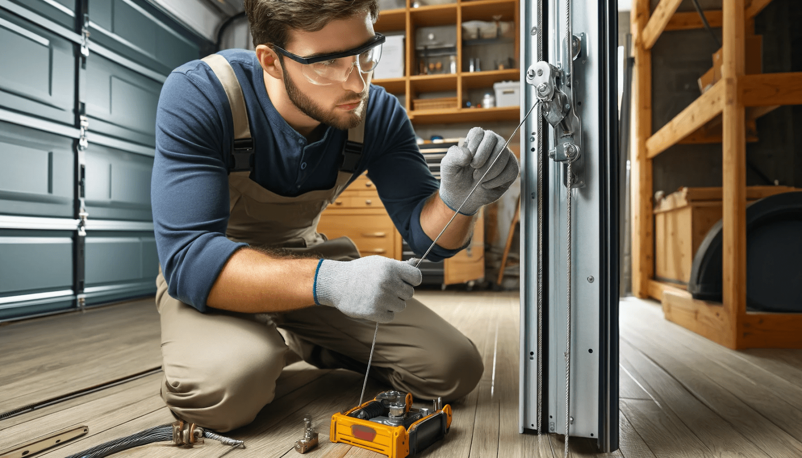 how to replace garage door cable