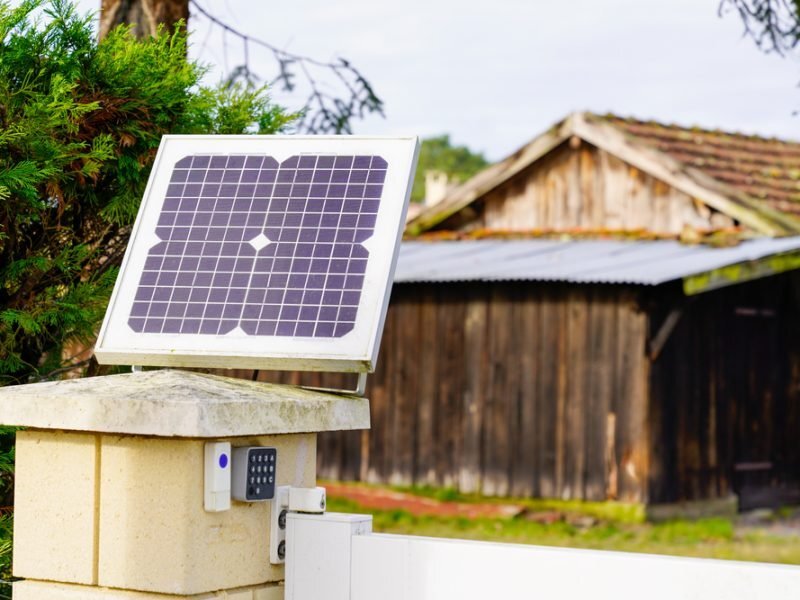 Solar,Panel,Gate,House,Opening,Photovoltaic,Electric,System,For,Open